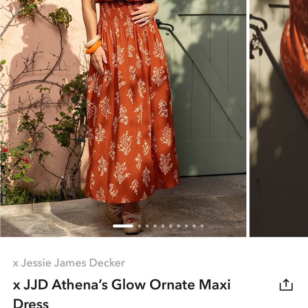 Floral One-Shoulder Dress in Orange - Picture 9 of 11